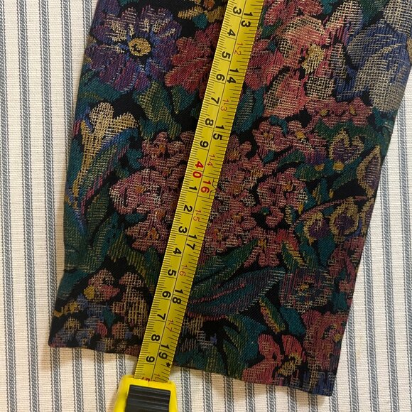 Vintage 1990s 80s Floral Kensington Square Long Sleeved Vest Jacket Top - Size L - Picture 11 of 11